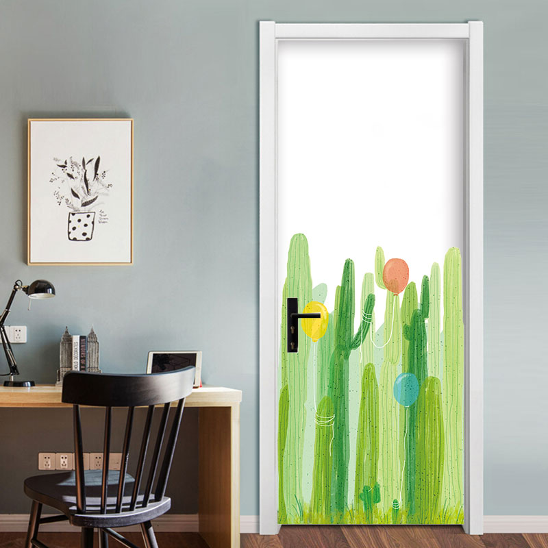 Miico-FX82031-2PCS-Cactus-And-Balloon-Painting-Sticker-Glass-Door-Stickers-Wall-Stickers-Home-Decora-1560019-6