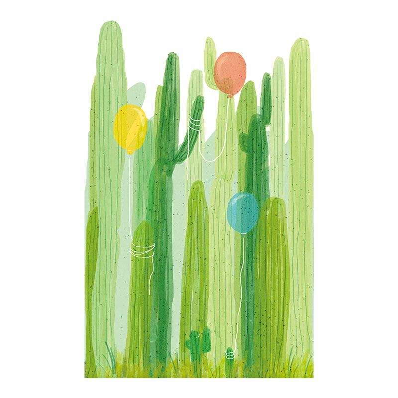 Miico-FX82031-2PCS-Cactus-And-Balloon-Painting-Sticker-Glass-Door-Stickers-Wall-Stickers-Home-Decora-1560019-8