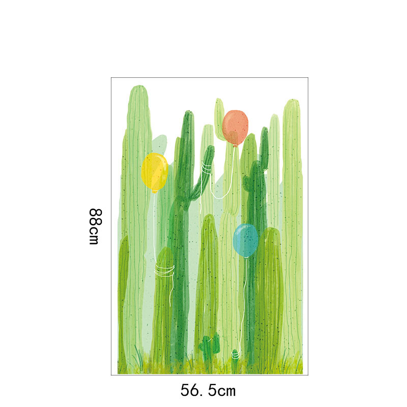 Miico-FX82031-2PCS-Cactus-And-Balloon-Painting-Sticker-Glass-Door-Stickers-Wall-Stickers-Home-Decora-1560019-9