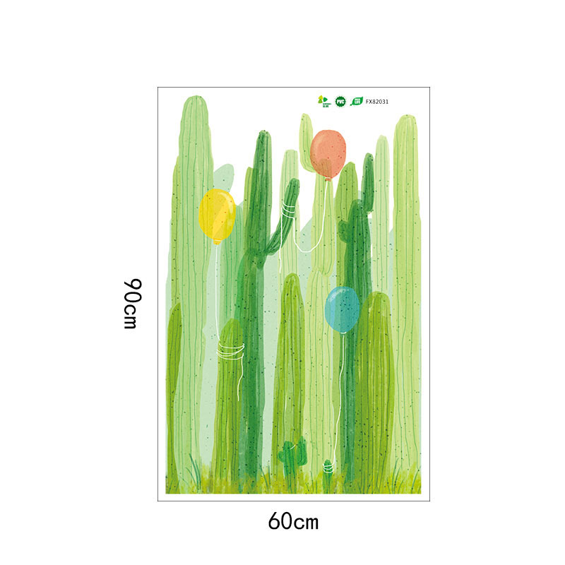 Miico-FX82031-2PCS-Cactus-And-Balloon-Painting-Sticker-Glass-Door-Stickers-Wall-Stickers-Home-Decora-1560019-10