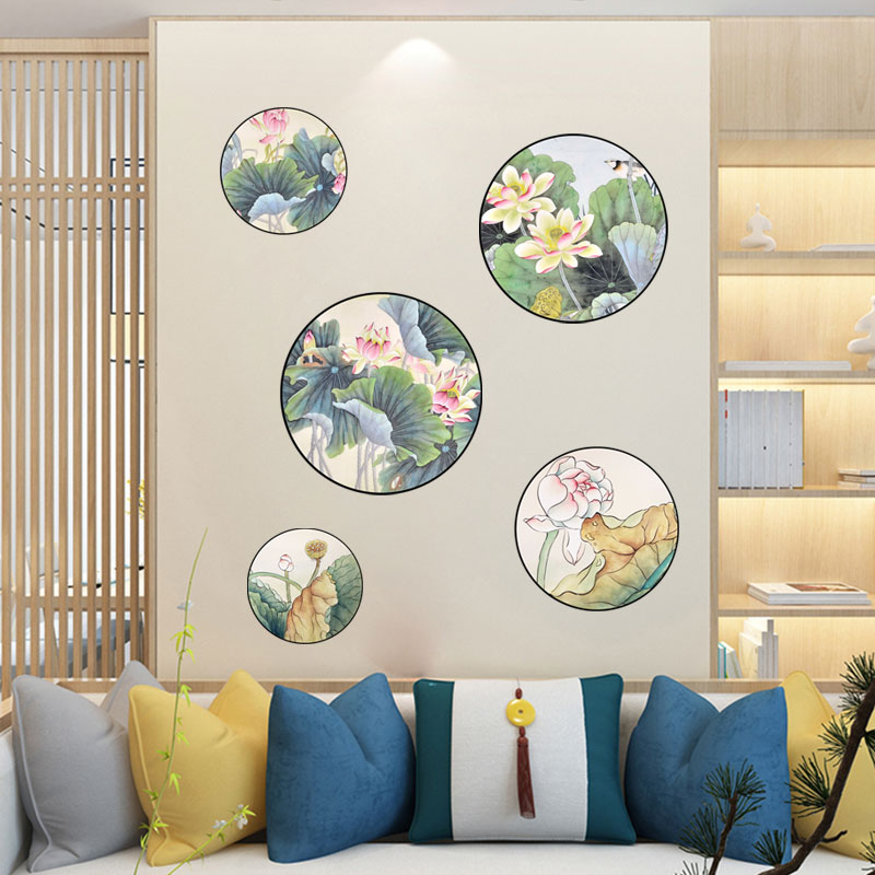 Miico-FX82033-2PCS-Lotus-Painting-Sticker-Home-Study-Room-Decorative-Sticker-Wall-Sticker-Combinatio-1560018-4