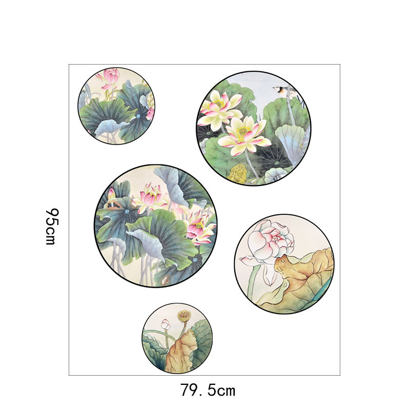 Miico-FX82033-2PCS-Lotus-Painting-Sticker-Home-Study-Room-Decorative-Sticker-Wall-Sticker-Combinatio-1560018-7