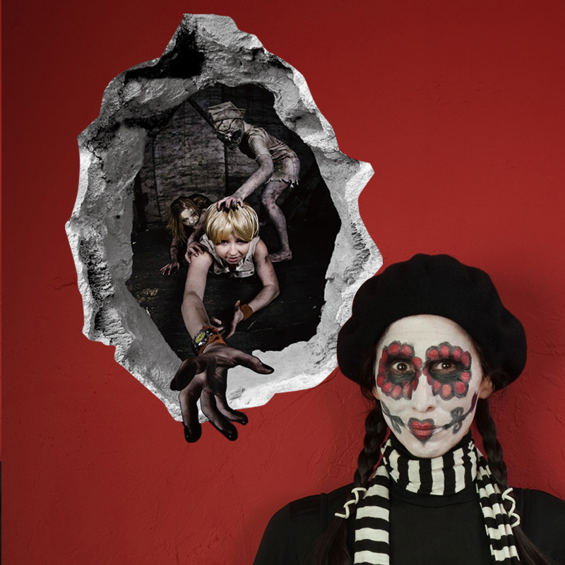 Miico-Halloween-Wall-Sticker-Girl-Ghost-Broken-Wall-Stickers-Bar-KTV-Haunted-House-Decor-1328418-2