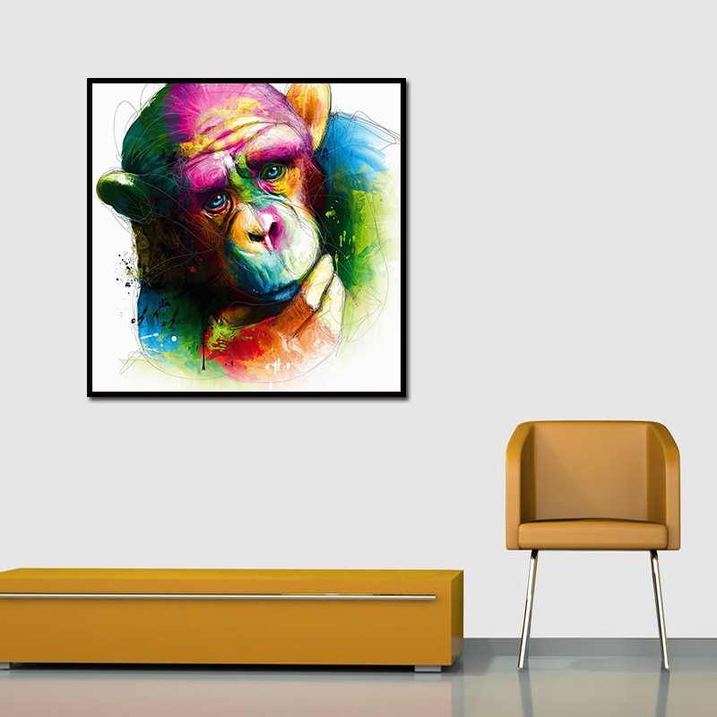 Miico-Hand-Painted-Oil-Paintings-Abstract-Colorful-Pensive-Gorilla-Wall-Art-For-Home-Decoration-Pain-1547182-5