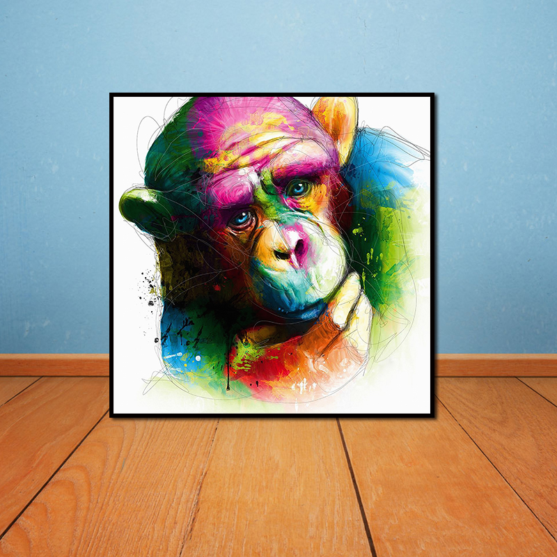 Miico-Hand-Painted-Oil-Paintings-Abstract-Colorful-Pensive-Gorilla-Wall-Art-For-Home-Decoration-Pain-1547182-6