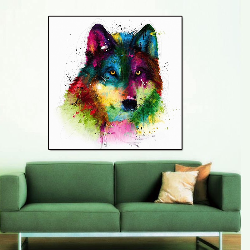 Miico-Hand-Painted-Oil-Paintings-Abstract-Colorful-Wolf-Head-Wall-Art-For-Home-Decoration-Painting-1547166-2