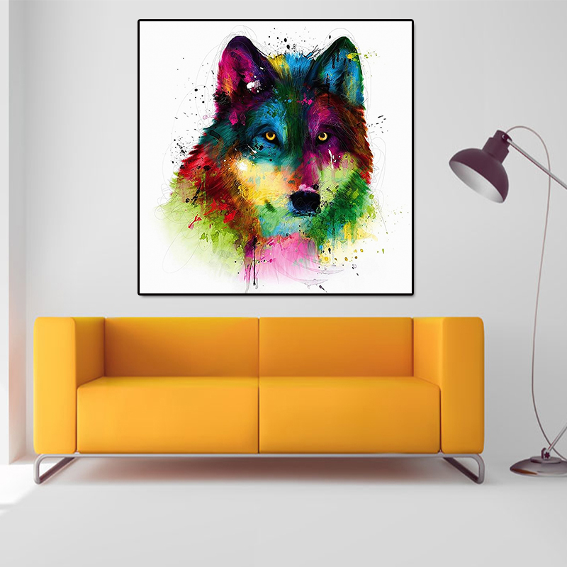 Miico-Hand-Painted-Oil-Paintings-Abstract-Colorful-Wolf-Head-Wall-Art-For-Home-Decoration-Painting-1547166-3