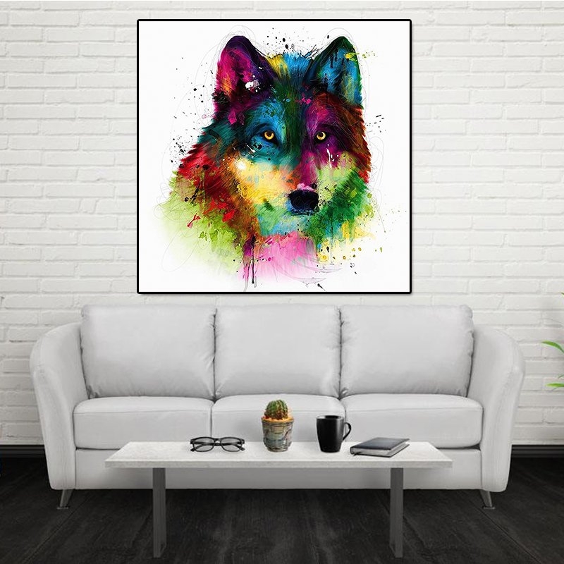 Miico-Hand-Painted-Oil-Paintings-Abstract-Colorful-Wolf-Head-Wall-Art-For-Home-Decoration-Painting-1547166-5