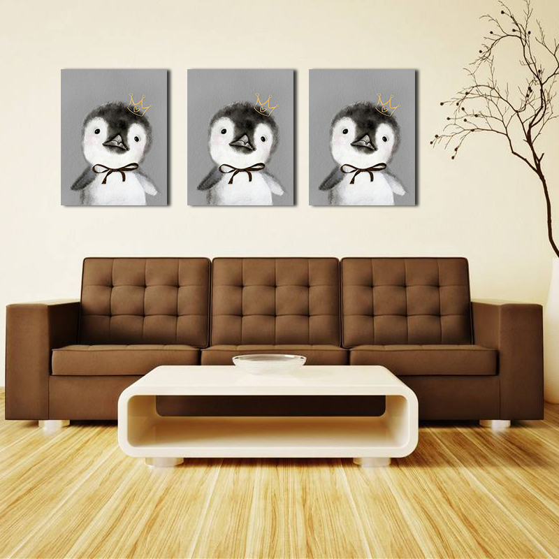 Miico-Hand-Painted-Oil-Paintings-Cartoon-Penguin-Paintings-Wall-Art-For-Home-Decoration-1544174-1