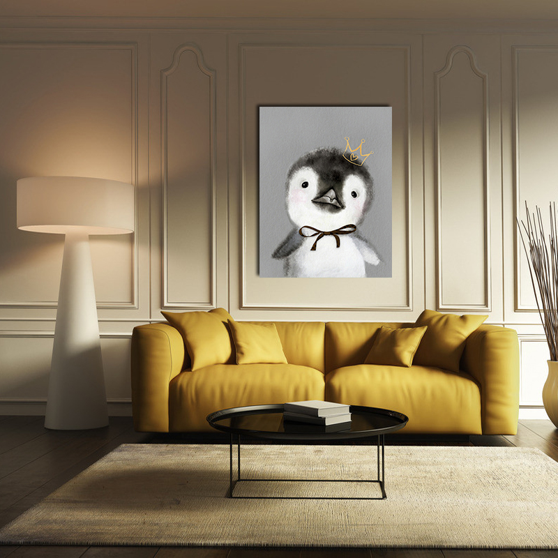 Miico-Hand-Painted-Oil-Paintings-Cartoon-Penguin-Paintings-Wall-Art-For-Home-Decoration-1544174-2