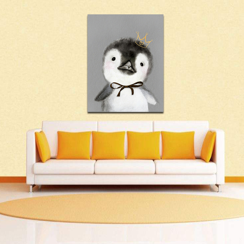 Miico-Hand-Painted-Oil-Paintings-Cartoon-Penguin-Paintings-Wall-Art-For-Home-Decoration-1544174-3