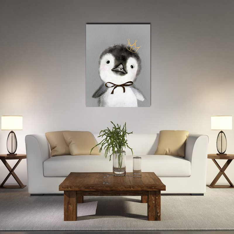 Miico-Hand-Painted-Oil-Paintings-Cartoon-Penguin-Paintings-Wall-Art-For-Home-Decoration-1544174-4