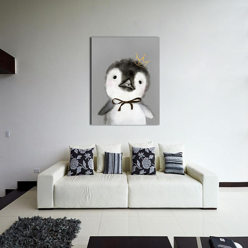 Miico-Hand-Painted-Oil-Paintings-Cartoon-Penguin-Paintings-Wall-Art-For-Home-Decoration-1544174-6