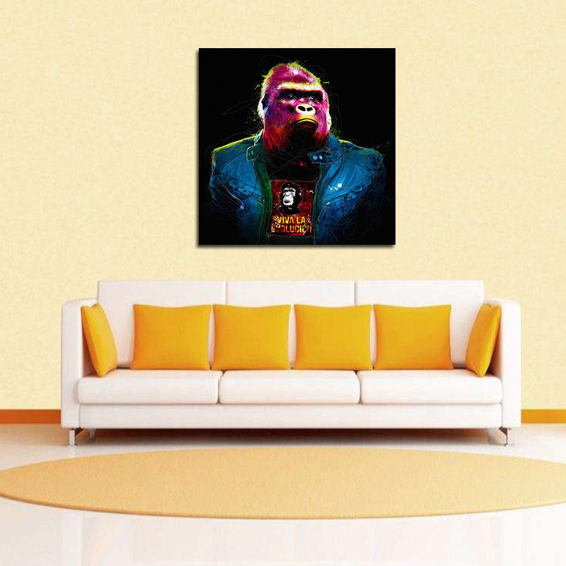 Miico-Hand-Painted-Oil-Paintings-Colorful-Gorilla-Wall-Art-For-Home-Decoration-Painting-1547163-6