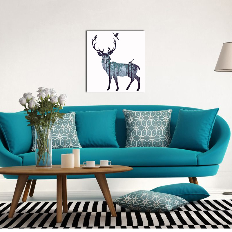 Miico-Hand-Painted-Oil-Paintings-Simple-Style-A-Side-Face-Deer-Wall-Art-For-Home-Decoration-Painting-1547156-1