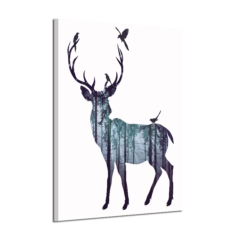 Miico-Hand-Painted-Oil-Paintings-Simple-Style-A-Side-Face-Deer-Wall-Art-For-Home-Decoration-Painting-1547156-11