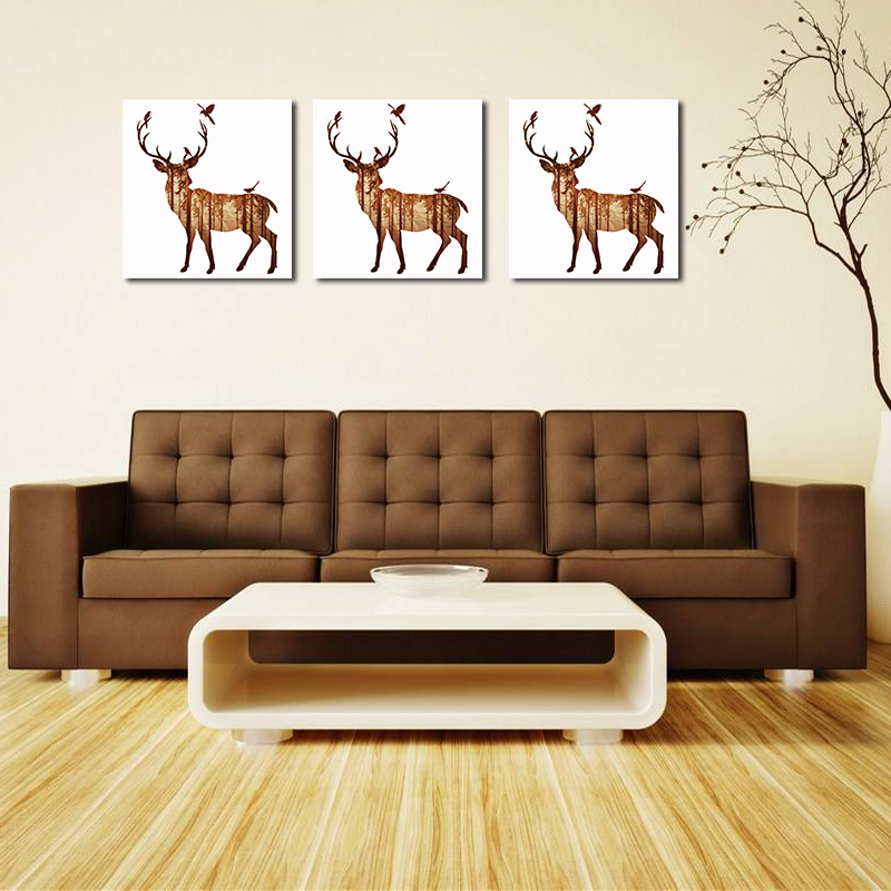Miico-Hand-Painted-Oil-Paintings-Simple-Style-B-Side-Face-Deer-Wall-Art-For-Home-Decoration-Painting-1547153-11