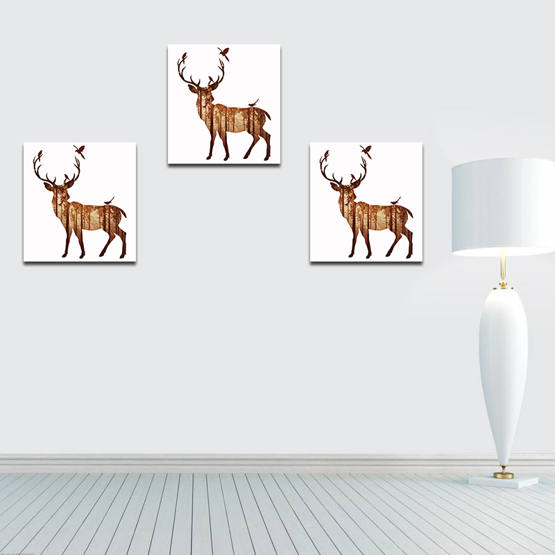 Miico-Hand-Painted-Oil-Paintings-Simple-Style-B-Side-Face-Deer-Wall-Art-For-Home-Decoration-Painting-1547153-3