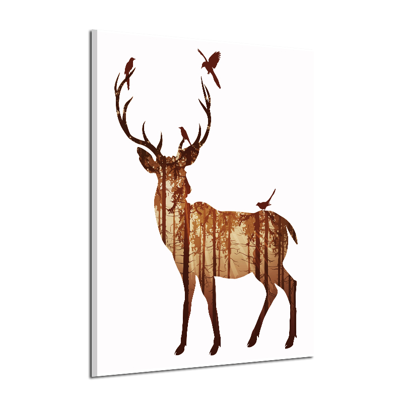Miico-Hand-Painted-Oil-Paintings-Simple-Style-B-Side-Face-Deer-Wall-Art-For-Home-Decoration-Painting-1547153-10
