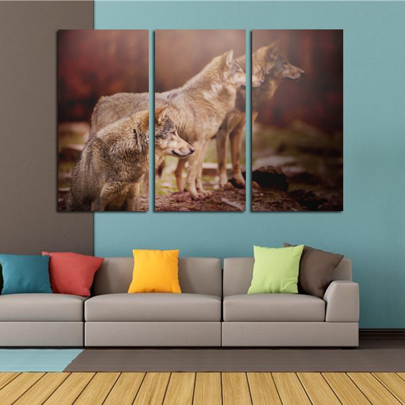 Miico-Hand-Painted-Three-Combination-Decorative-Paintings-Three-Dogs-Wall-Art-For-Home-Decoration-1545515-1