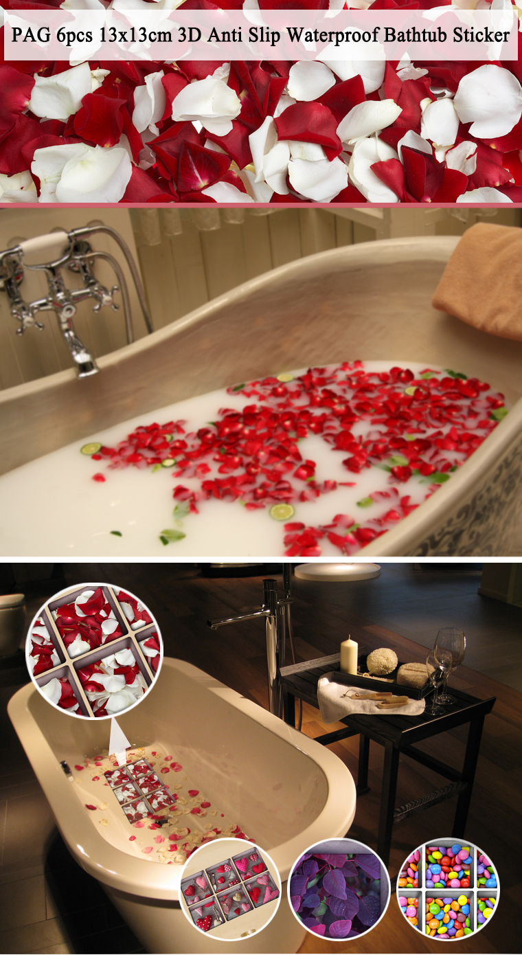PAG-6pcs-13x13cm-Block-Pattern-3D-Anti-Slip-Waterproof-Bathtub-Sticker-1049484-2