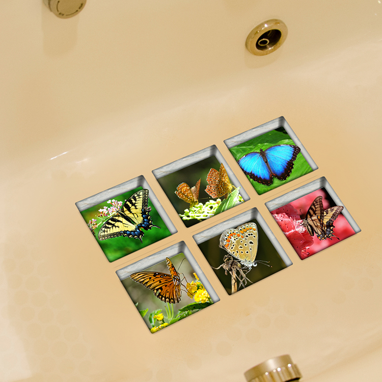 PAG-6pcs-13x13cm-Butterfly-Pattern-3D-Anti-Slip-Waterproof-Bathtub-Sticker-1050012-1