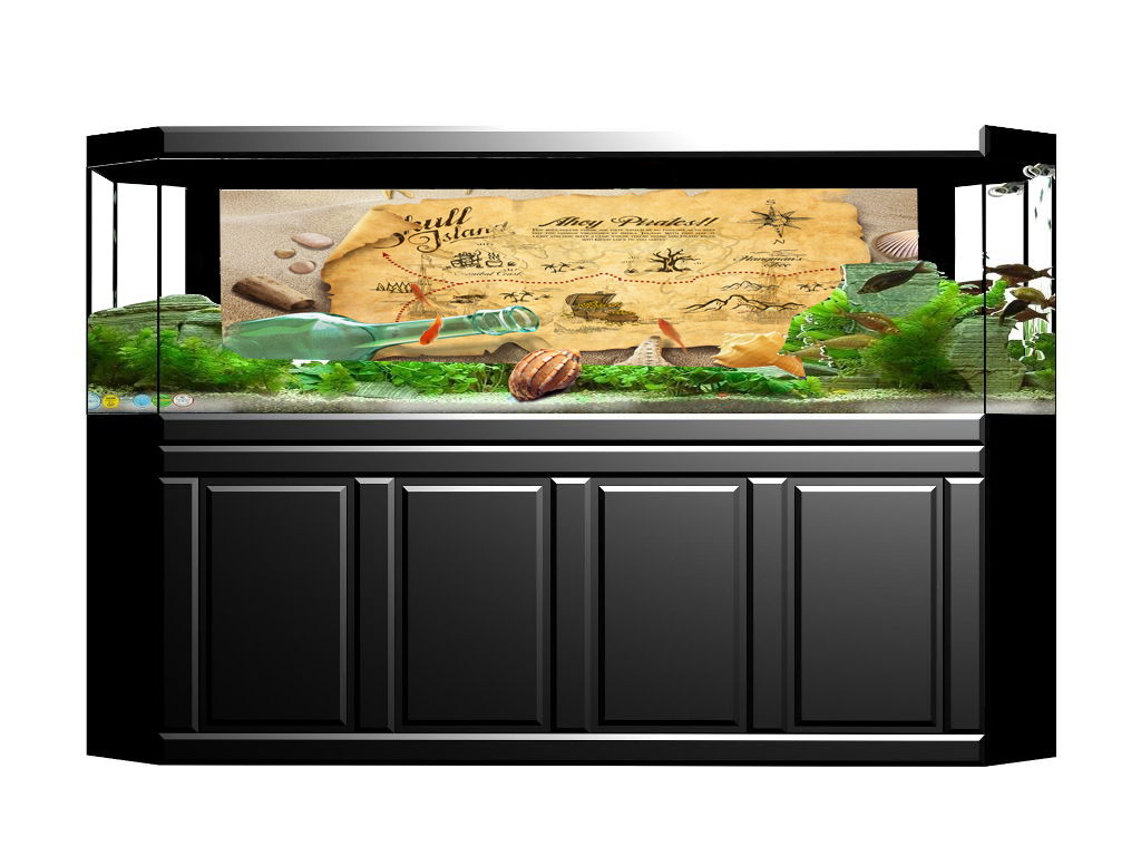PVC-Waterproof-Ocean-Natural-Landscape-Fish-Bowl-Aquarium-Decor-Sticker-Glass-Decorations-1311830-1