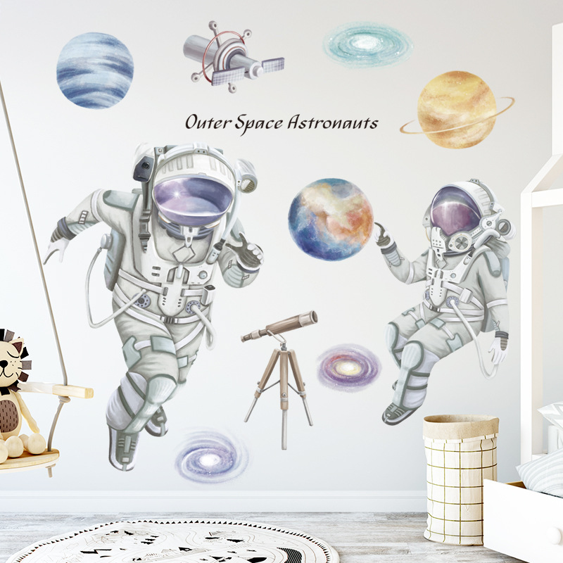 Space-Theme-Astronaut-Wall-Sticker-Dormitory-Living-Room-Wall-Decor-Self-Adhesive-Bedroom-3D-Kids-Ro-1698121-2