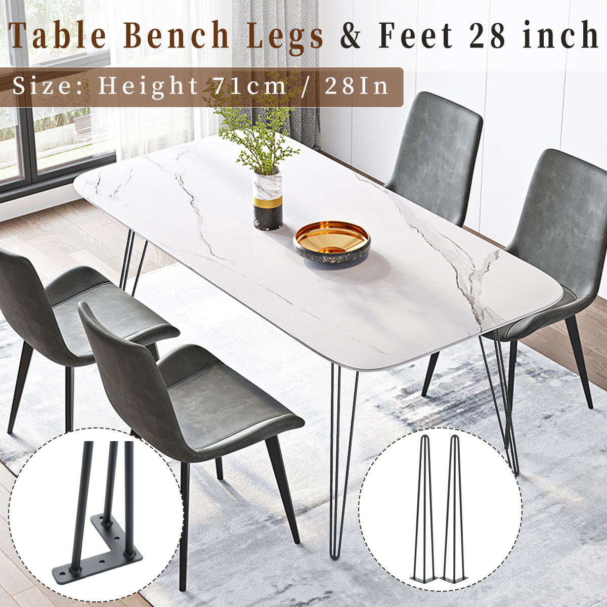 4Pcs-28-Inch-Iron-Metal-Table-Desk-Leg-DIY-Handcrafts-Sofa-Furniture-Table-Leg-Anti-Slip-Support-Leg-1747888-1