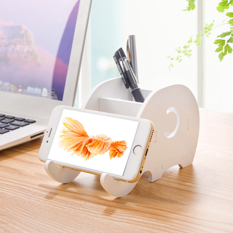 DIY-Portable-Removable-Cartoon-Phone-Holder-Elephant-Desktop-Flat-Stand-Stationery-Storage-Boxes-1204794-8
