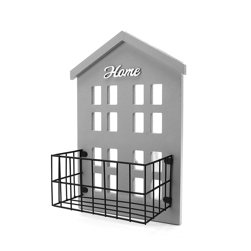 KC-WH05-Wall-Mount-Wood-Metal-Storage-Basket-Bedroom-Bathroom-Hat-Key-Door-Hook-1205802-3
