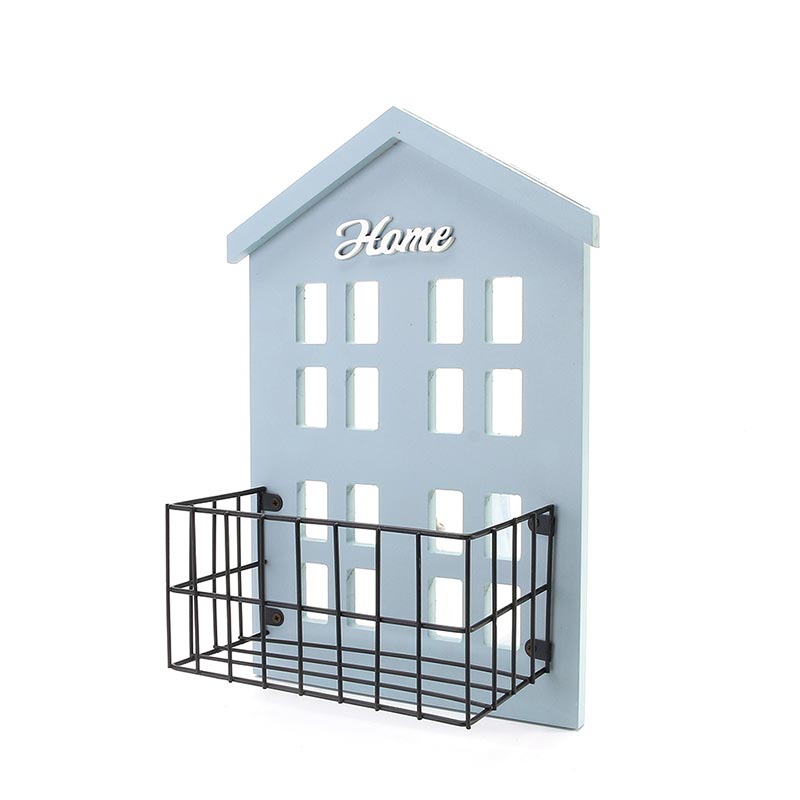 KC-WH05-Wall-Mount-Wood-Metal-Storage-Basket-Bedroom-Bathroom-Hat-Key-Door-Hook-1205802-4