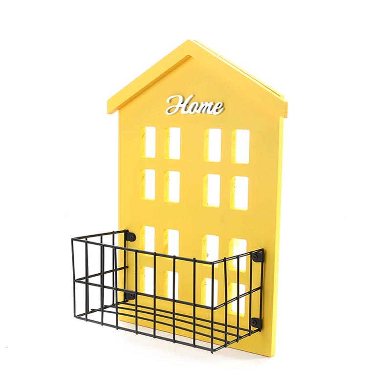 KC-WH05-Wall-Mount-Wood-Metal-Storage-Basket-Bedroom-Bathroom-Hat-Key-Door-Hook-1205802-5