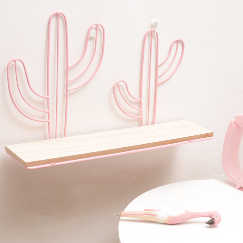 Mount-Hanging-Storage-Shelf-Rack-Iron-Cactus-House-Wood-Board-Wall-Shelf-Room-Decor-1635426-3