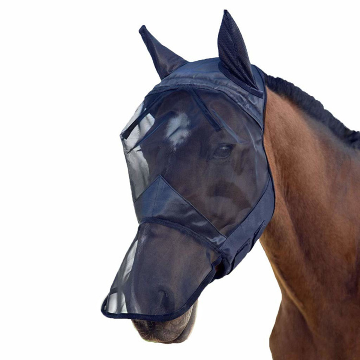 MLXL-Breathable-Horse-Fly-Mask-Mesh-Ears-Nose-Full-Face-for-Horse-Equipment-1686733-5