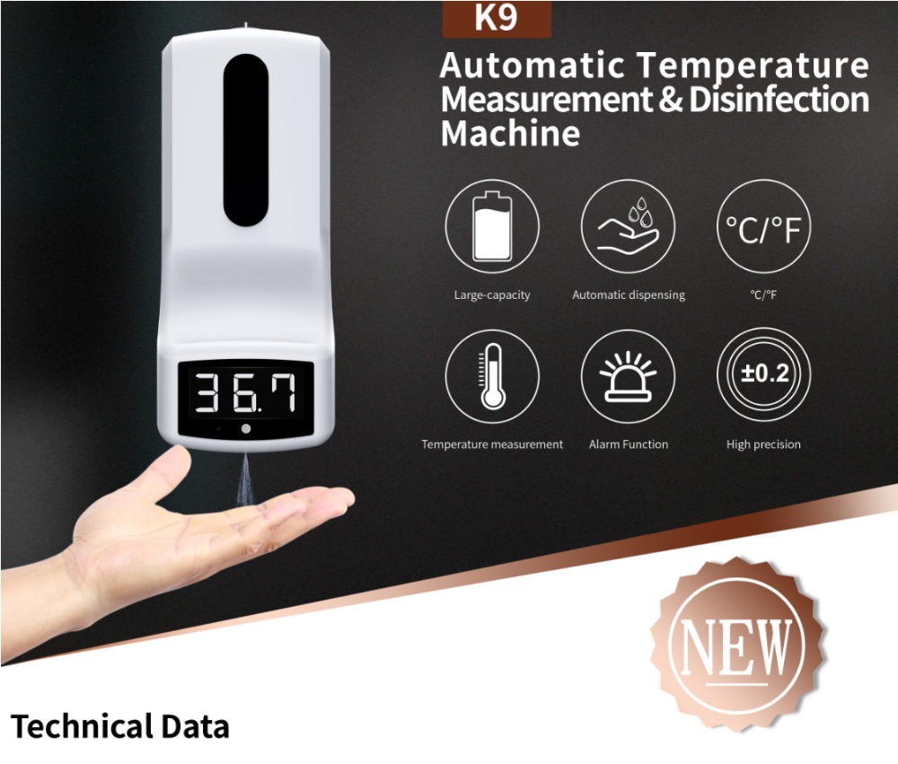 Non-Contact-Wall-Mounted-Digital-Infrared-Thermometer-with-160cm-Tripod-Stand-1000ml-Automatic-Senso-1826514-8