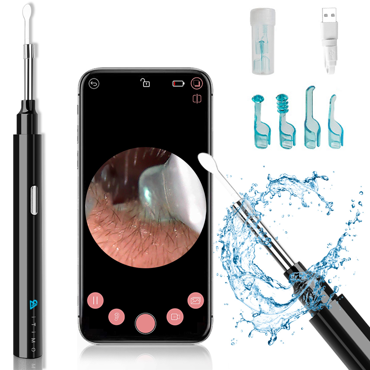 OUTERDO-Smart-Visible-Earpick-Rechargeable-200W-Pixel-IP67-Waterproof-Lens-Ear-Spoon-Earwax-Remover--1891073-9