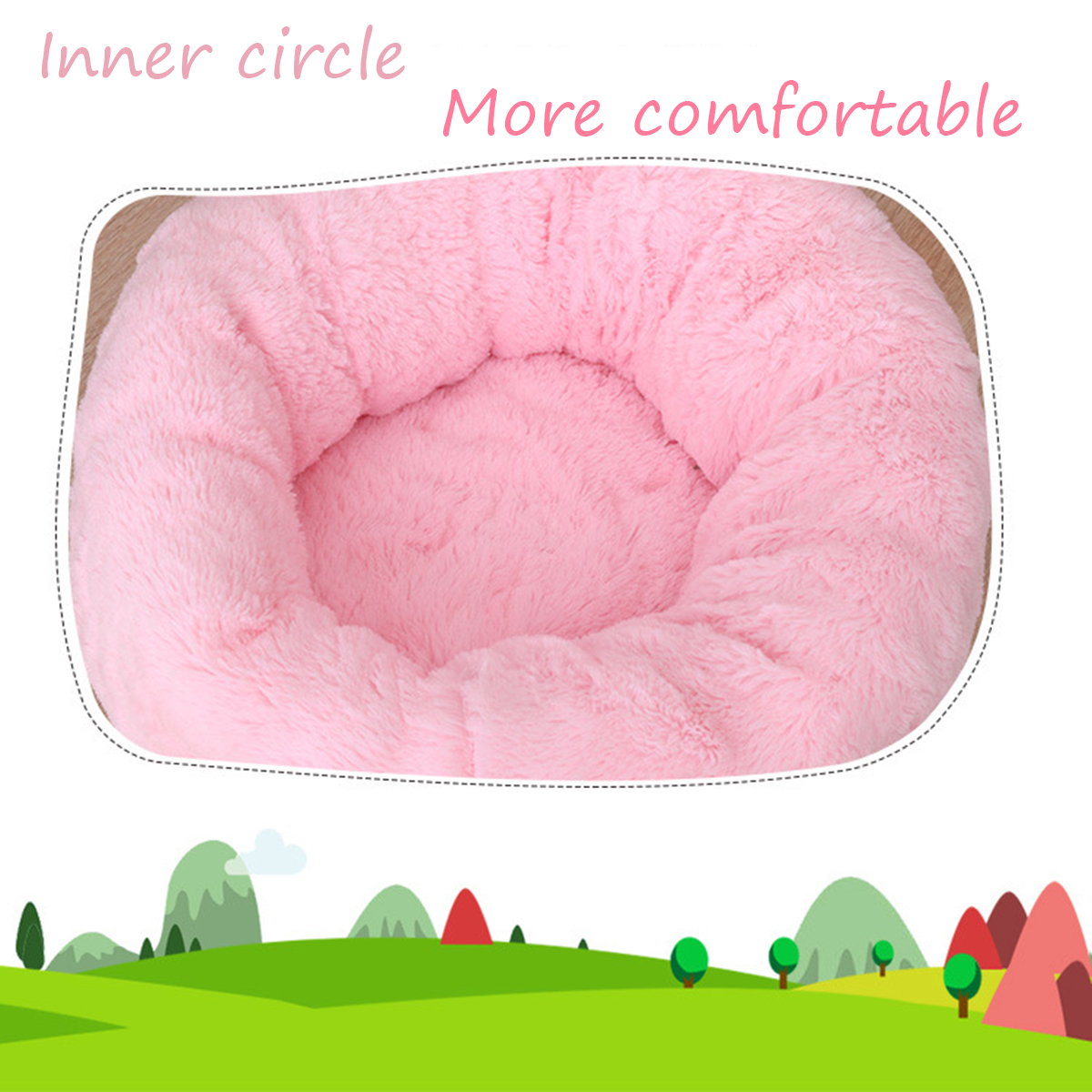 SML-Donut-Plush-Small-Dog-Cat-Beds-Warm-Soft-Pet-House-Nest-With-Pillow-Cave-Pet-Bed-1629281-5