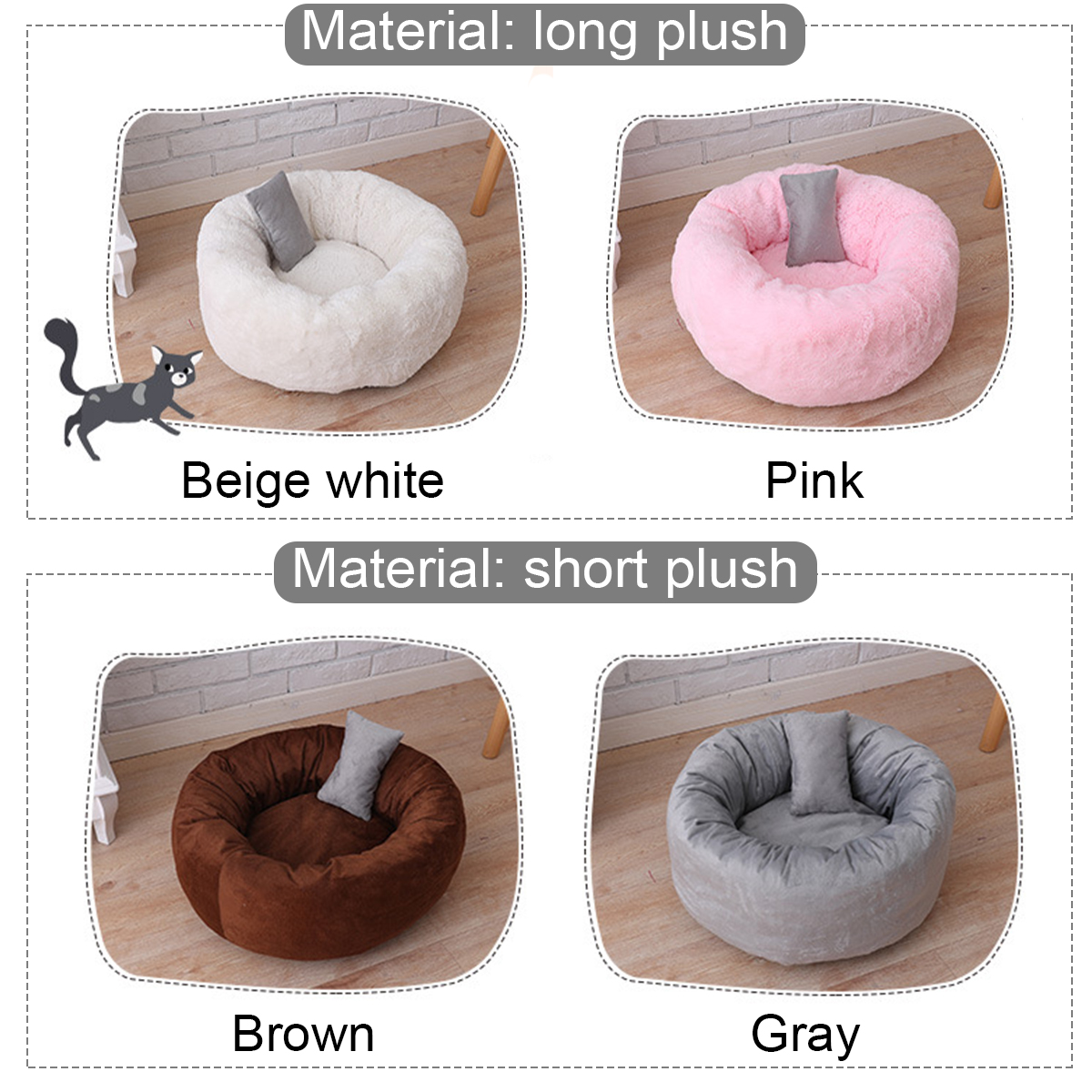 SML-Donut-Plush-Small-Dog-Cat-Beds-Warm-Soft-Pet-House-Nest-With-Pillow-Cave-Pet-Bed-1629281-7