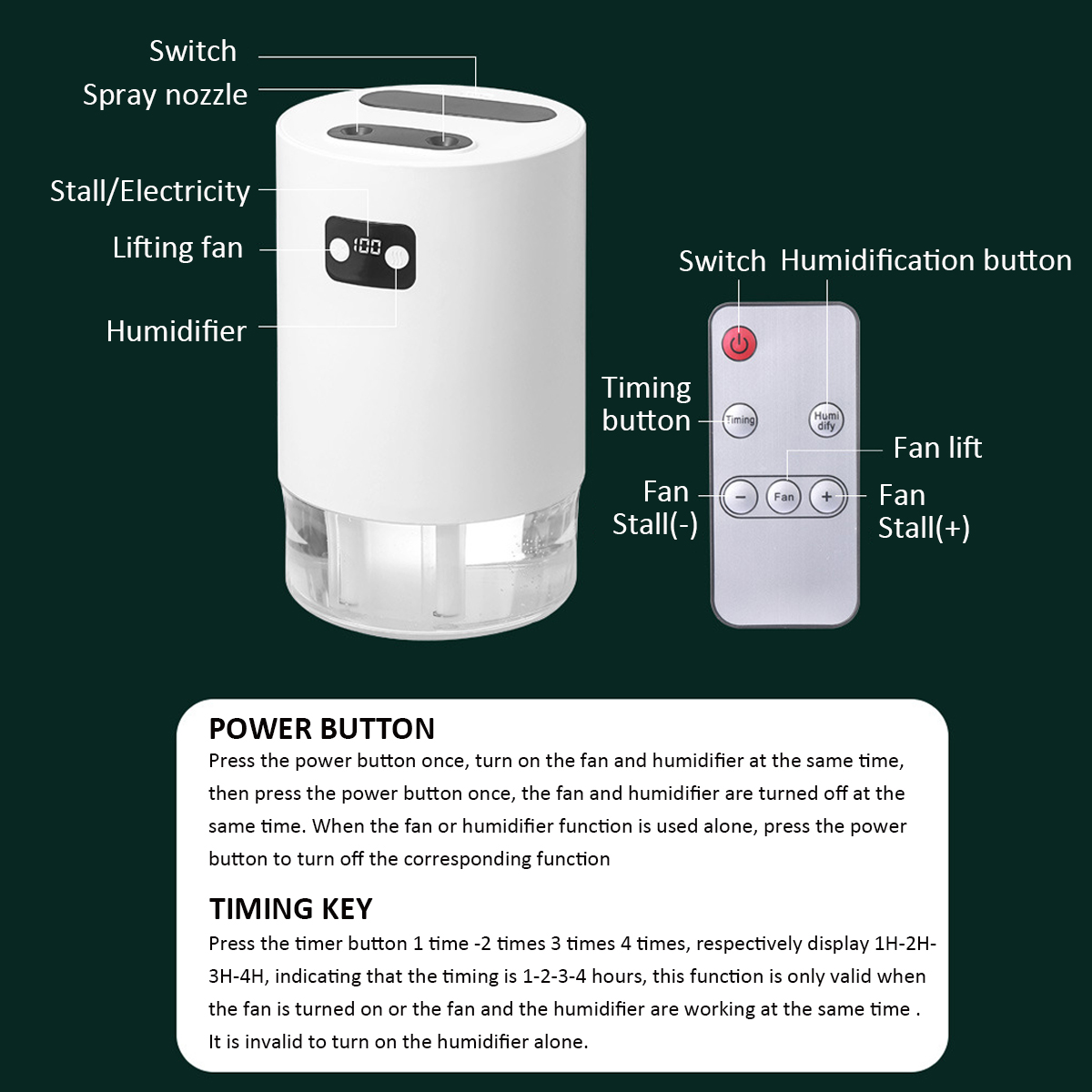 1000ml-Portable-Summer-Cooling-Fan-USB-Rechargeable-Mini-Remote-Humidifier-Home-1942540-9