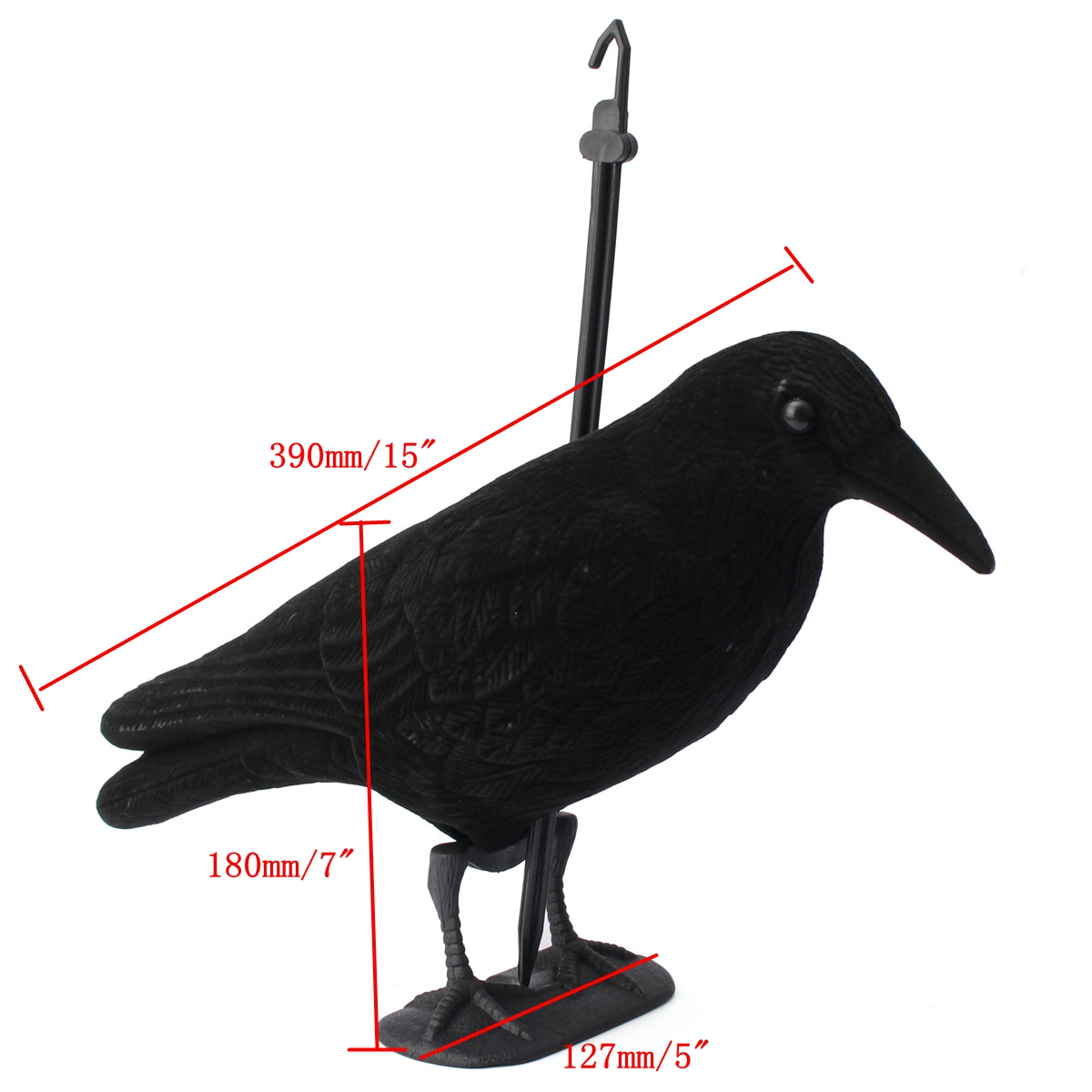 1Pcs-Birds-Decoy-Plastic-Flocked-Hard-Black-Crow-Trap-Decoration-for-Hunting-Camping-1001075-2