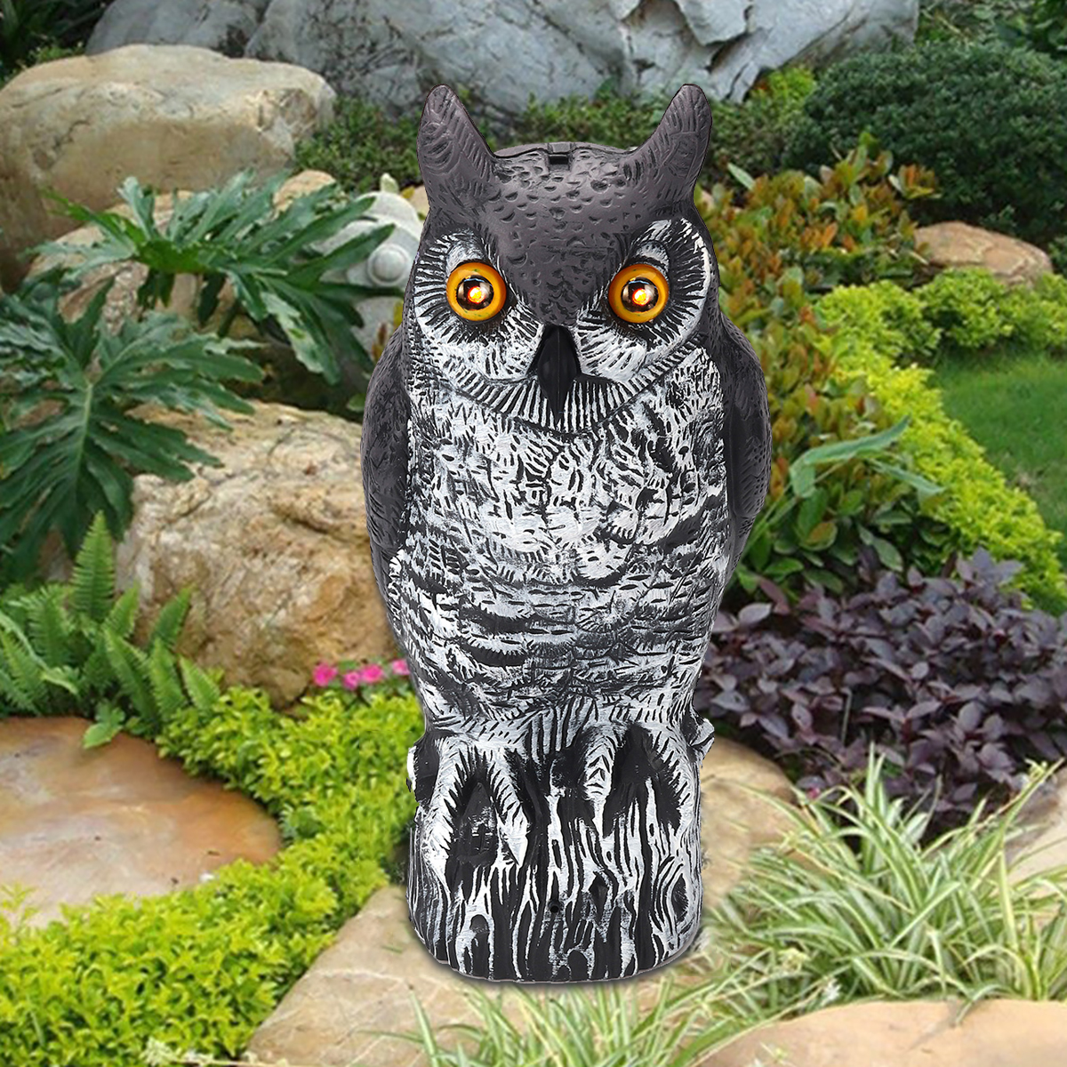 40cm-Electric-Induction-Sound-Illuminate-Hunting-Owl-Decoy-Garden-Decoration-1536372-2