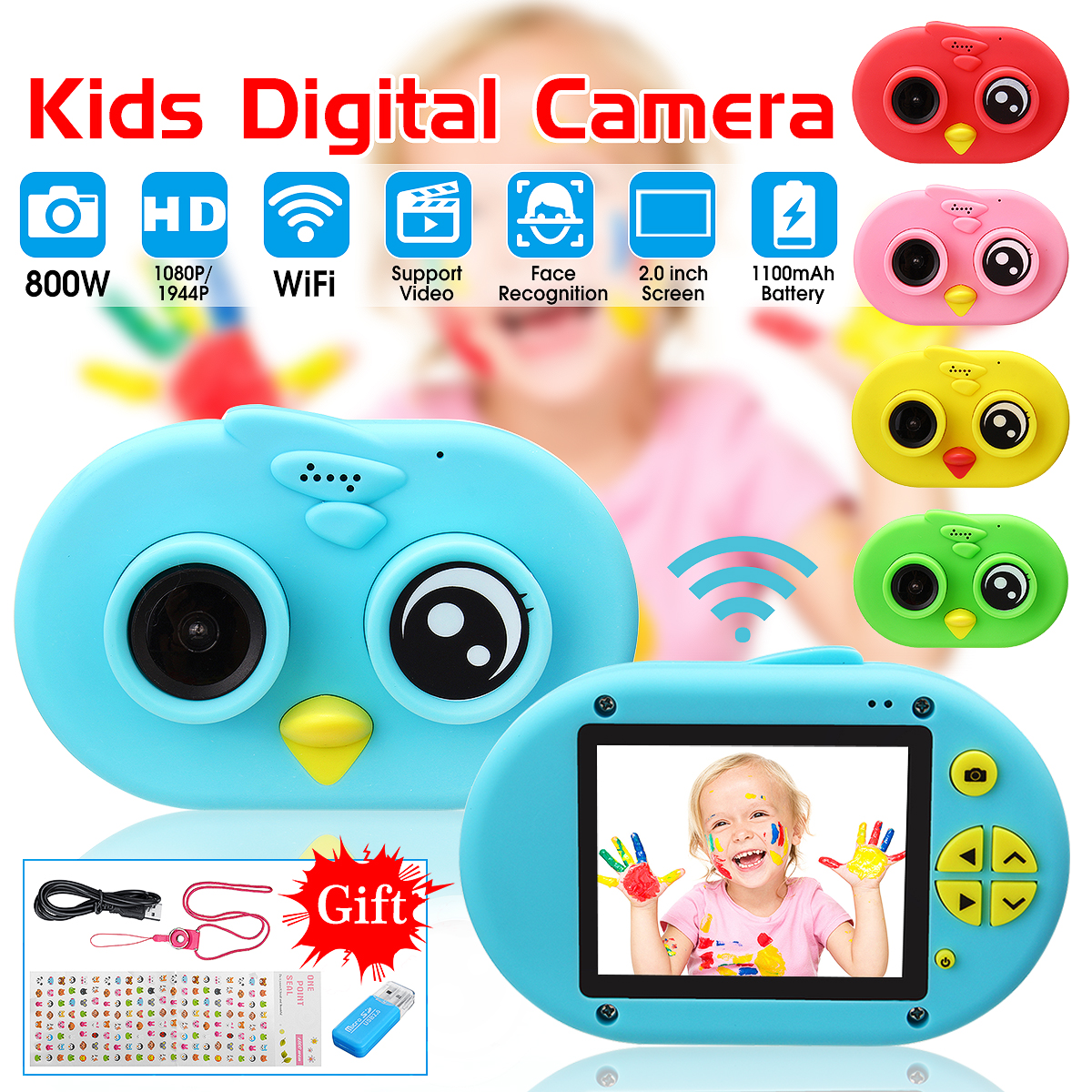 8M-1944P-Video-Recording-Mini-Kids-Camera-USB-Rechargeable-Children-Carton-Camera-1533311-1