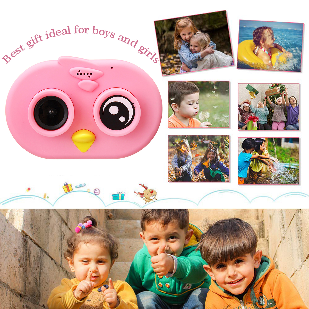 8M-1944P-Video-Recording-Mini-Kids-Camera-USB-Rechargeable-Children-Carton-Camera-1533311-2