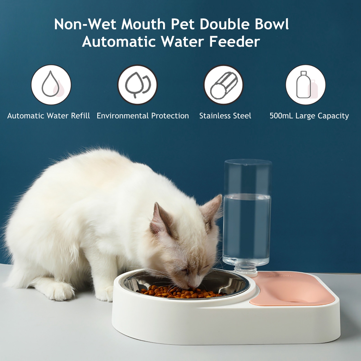 Automatic-Water-Food-Feeder-Cat-Food-Bowl-500ML-Water-Refill-Bottle-Pet-Dog-Anti-Vomiting-Cat-Dish-1881213-2