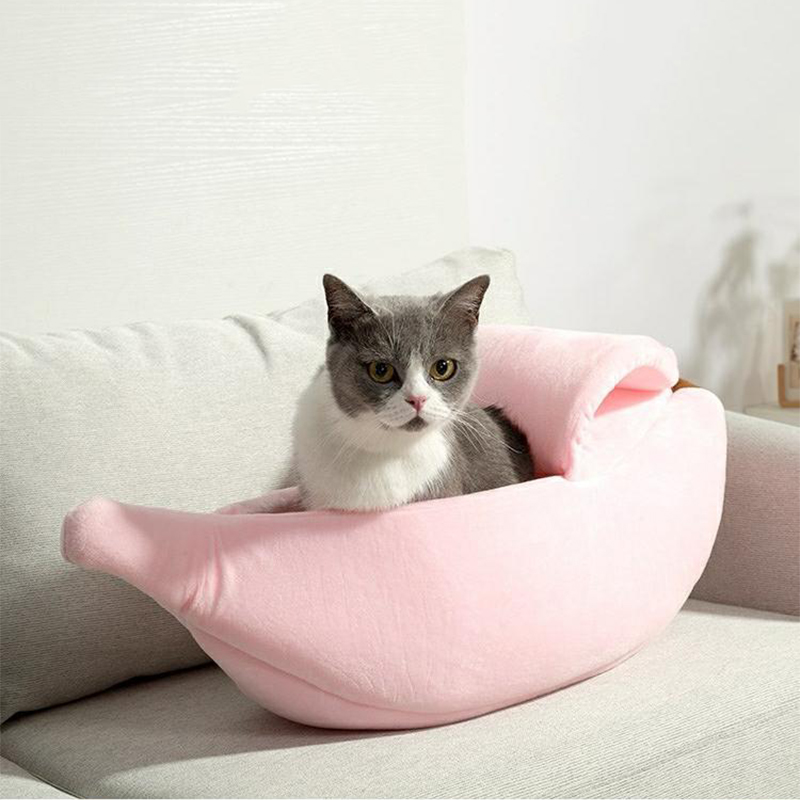 Banana-Cat-Bed-Warm-Durable-Portable-Pet-Basket-Dog-Cushion-Pet-Supplies-1881259-10