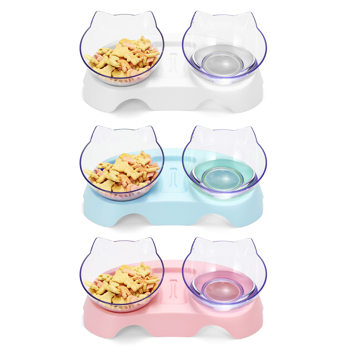 Cat-Double-Bowl-Non-slip-Pet-Food-Water-Feeder-Dish-Elevated-Stand-Pet--Supplies-1864386-2