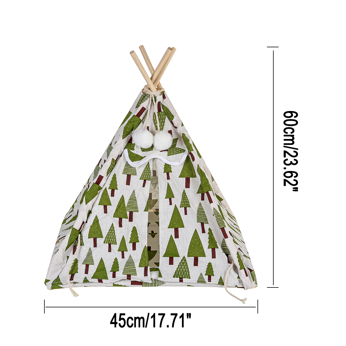 Foldable-Linen-Pet-Bed-Tent-Dog-House-Bed-Washable-Puppy-Cat-Play-Indoor-Teepee-Mat-1691904-3