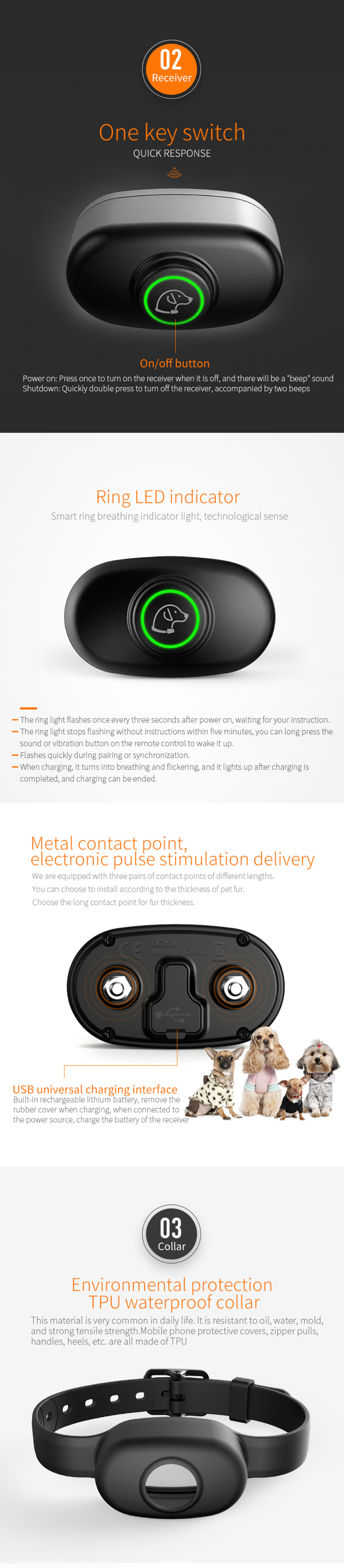 PEDONO-Dog-Shock-Collar-with-Remote-for-Small-Large-Dog-Training-Clicker-Sound-Beep-Vibration-Rechar-1831650-4