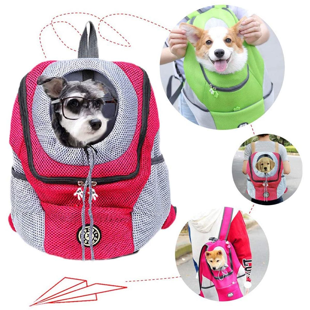 Pet-Dog-Shoulder-Bag-Small-Dog-Travel-Mesh-Backpack-Breathable-Portable-Outbound-Travel-Pet-Bag-1866027-4